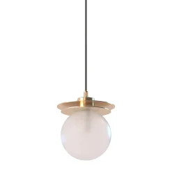 Crapa Lampada a sospensione piccola in ottone oro e vetro