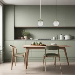 Crapa Lampada a sospensione piccola in ottone verde e vetro