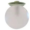 Crapa Lampada da soffitto in ottone verde e vetro