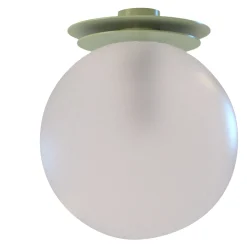 Crapa Lampada da soffitto in ottone verde e vetro