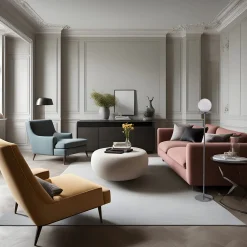 Crapa Lampada da terra in ottone grigio e vetro