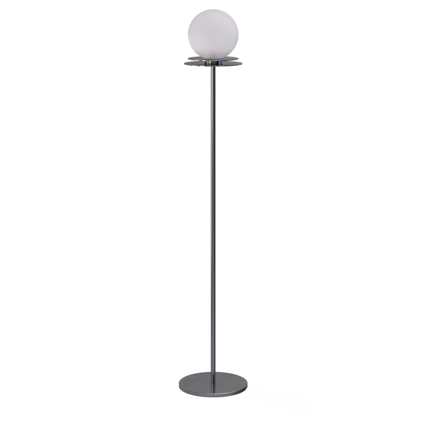 Crapa Lampada da terra in ottone grigio e vetro