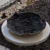 Cratere Centrotavola in Bronzo Fuso con Patina Nera