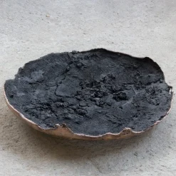 Cratere Centrotavola in Bronzo Fuso con Patina Nera