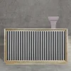 Credenza a 3 ante in bianco e nero Fuga Strisce Due di M. Meccani