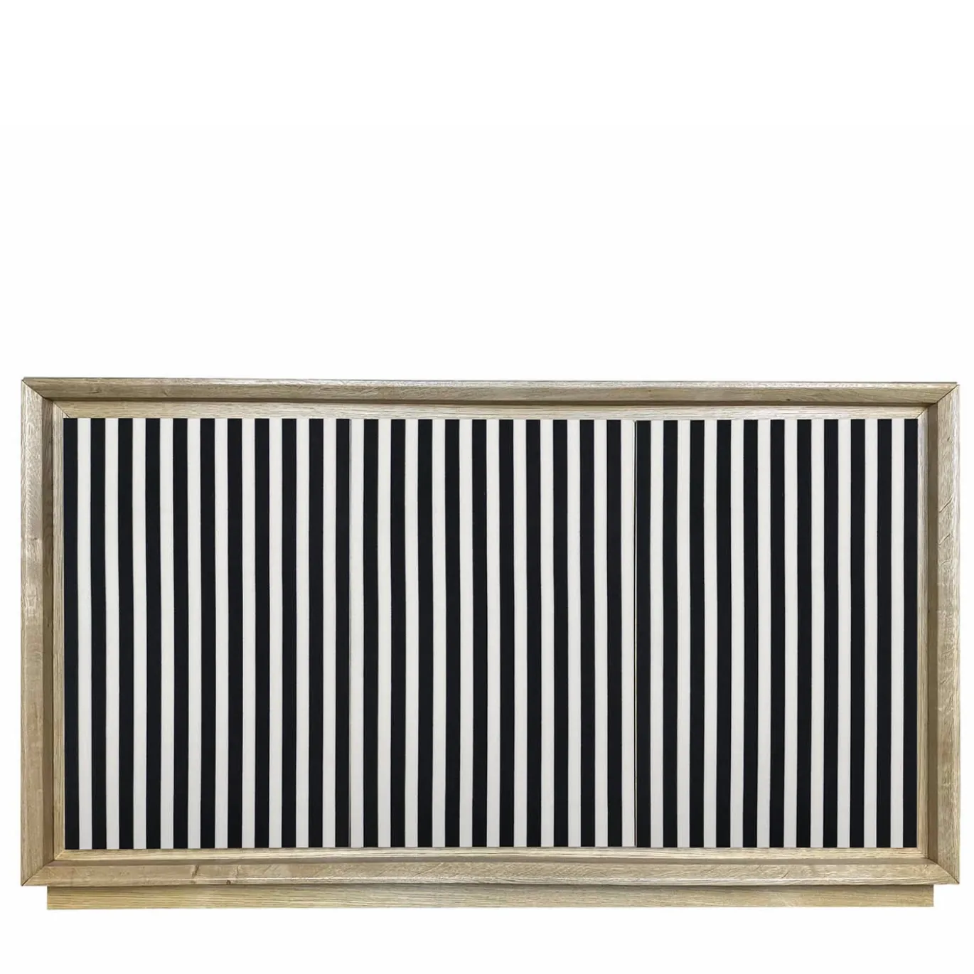 Credenza a 3 ante in bianco e nero Fuga Strisce Due di M. Meccani