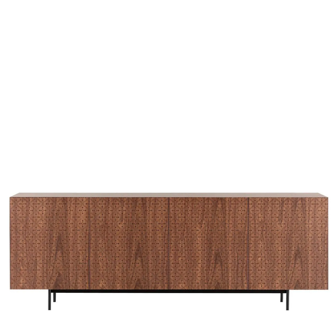Credenza a 4 ante in noce Tiles
