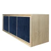 Credenza a 3 ante in velluto blu di Mascia Meccani