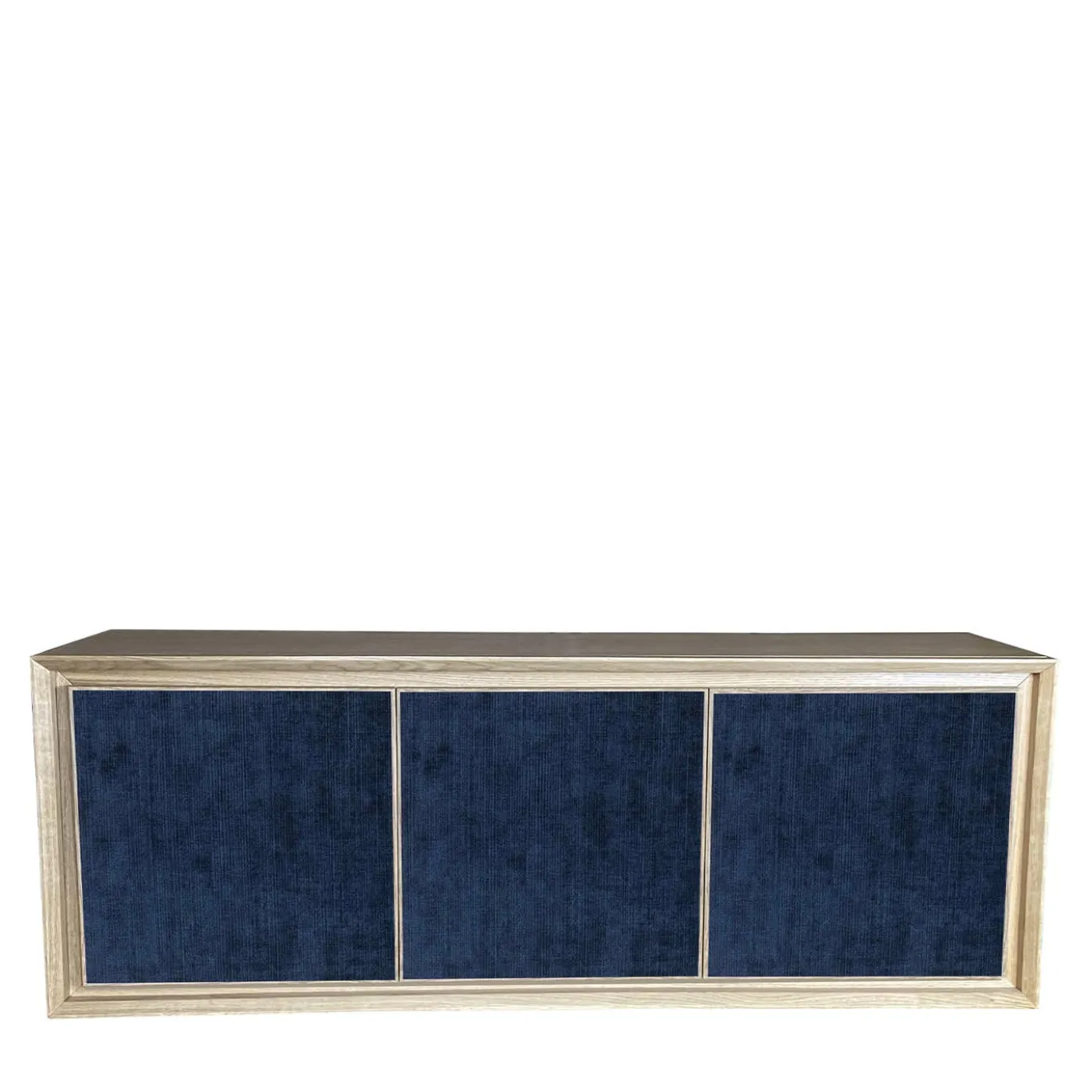 Credenza a 3 ante in velluto blu di Mascia Meccani