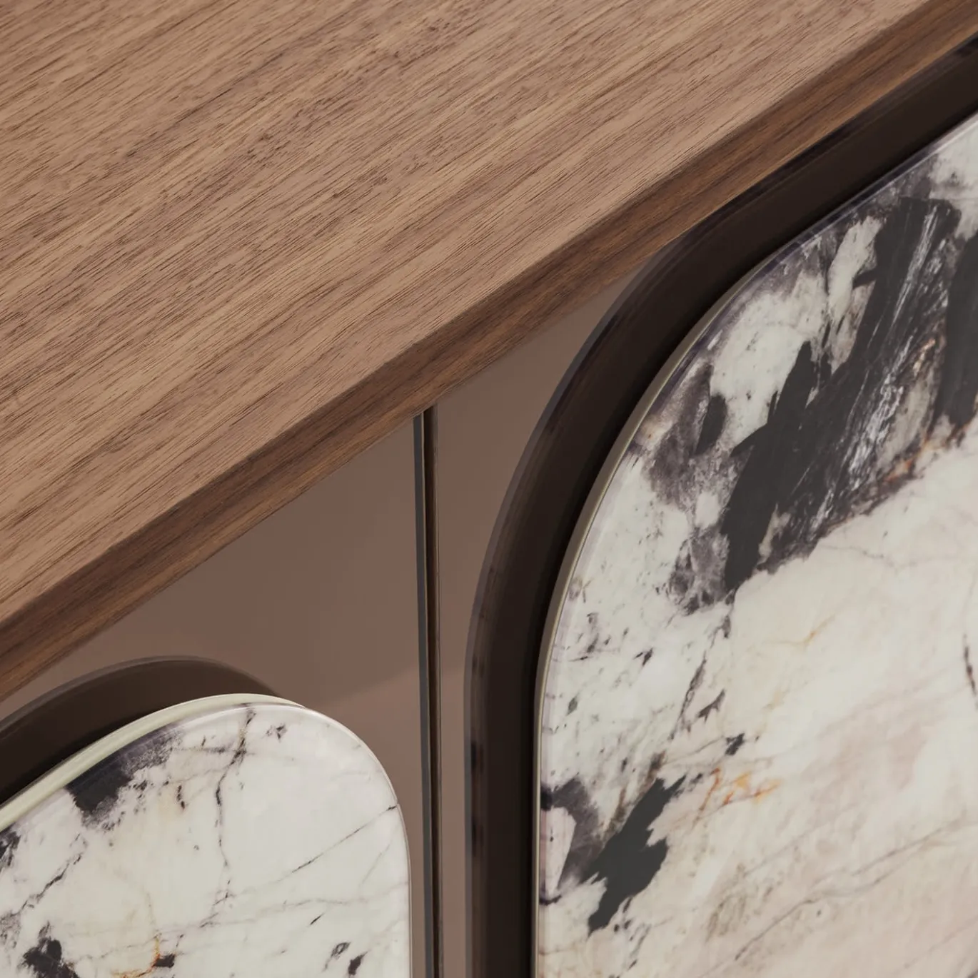 Credenza a 3 ante Margarette effetto marmo Patagonia