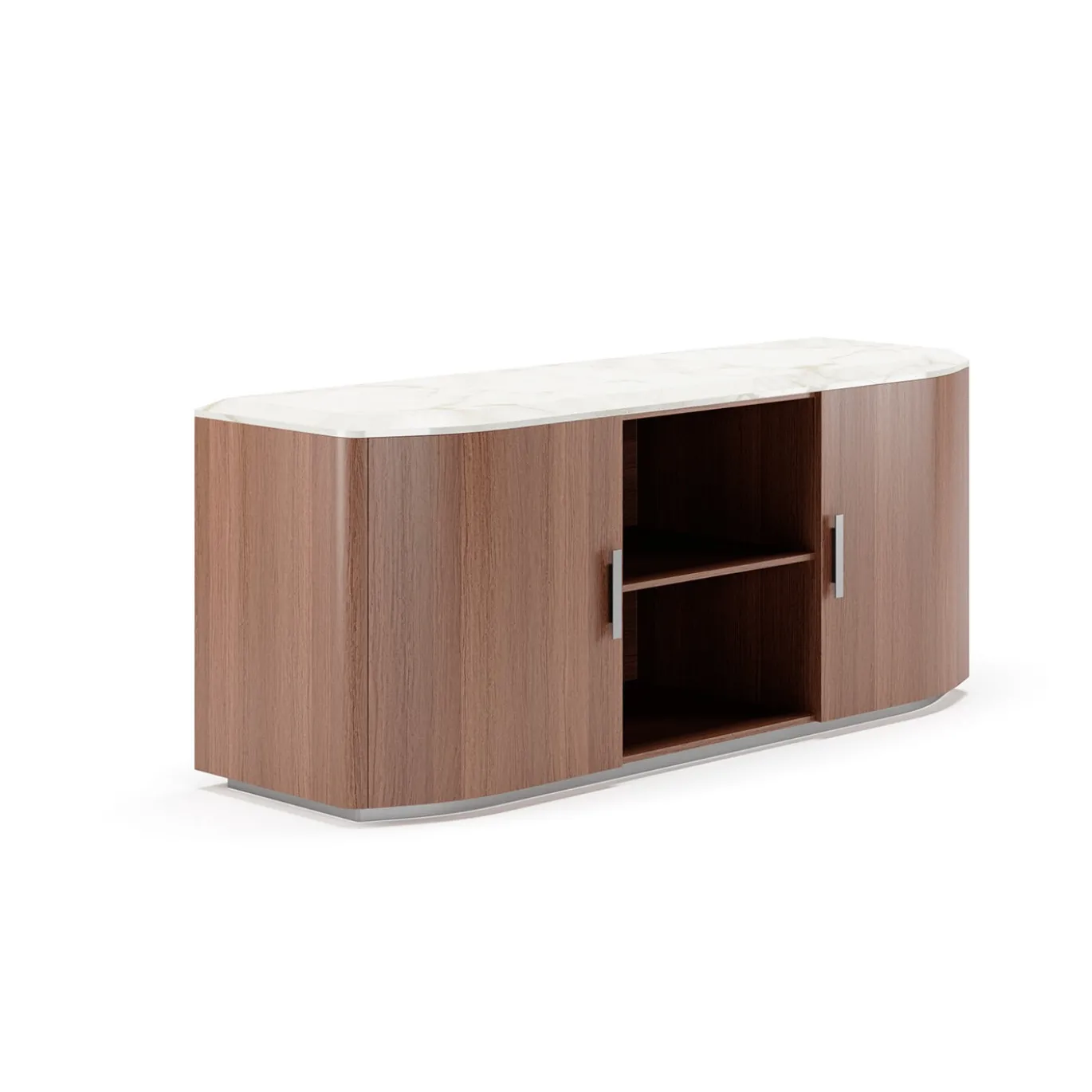 Credenza Alan in legno con piano in marmo