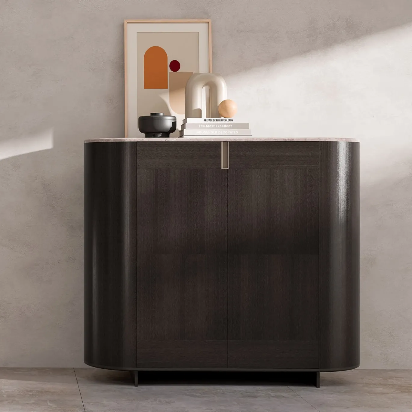 Credenza alta grigio cielo