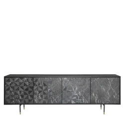 Credenza Apogeo a 4 ante in marmo grigio Carnico