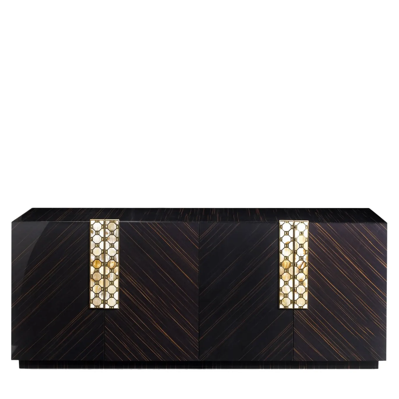Credenza a 4 porte in legno d'ebano