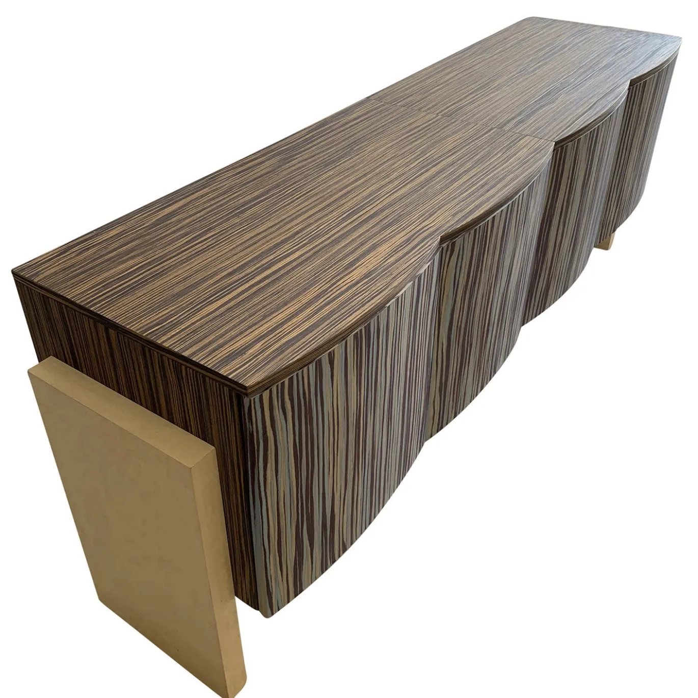 Credenza Art Déco beige e azzurra