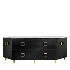 Credenza Art Nouveau nera