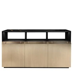 Credenza Asta con piano in marmo nero di Guinea