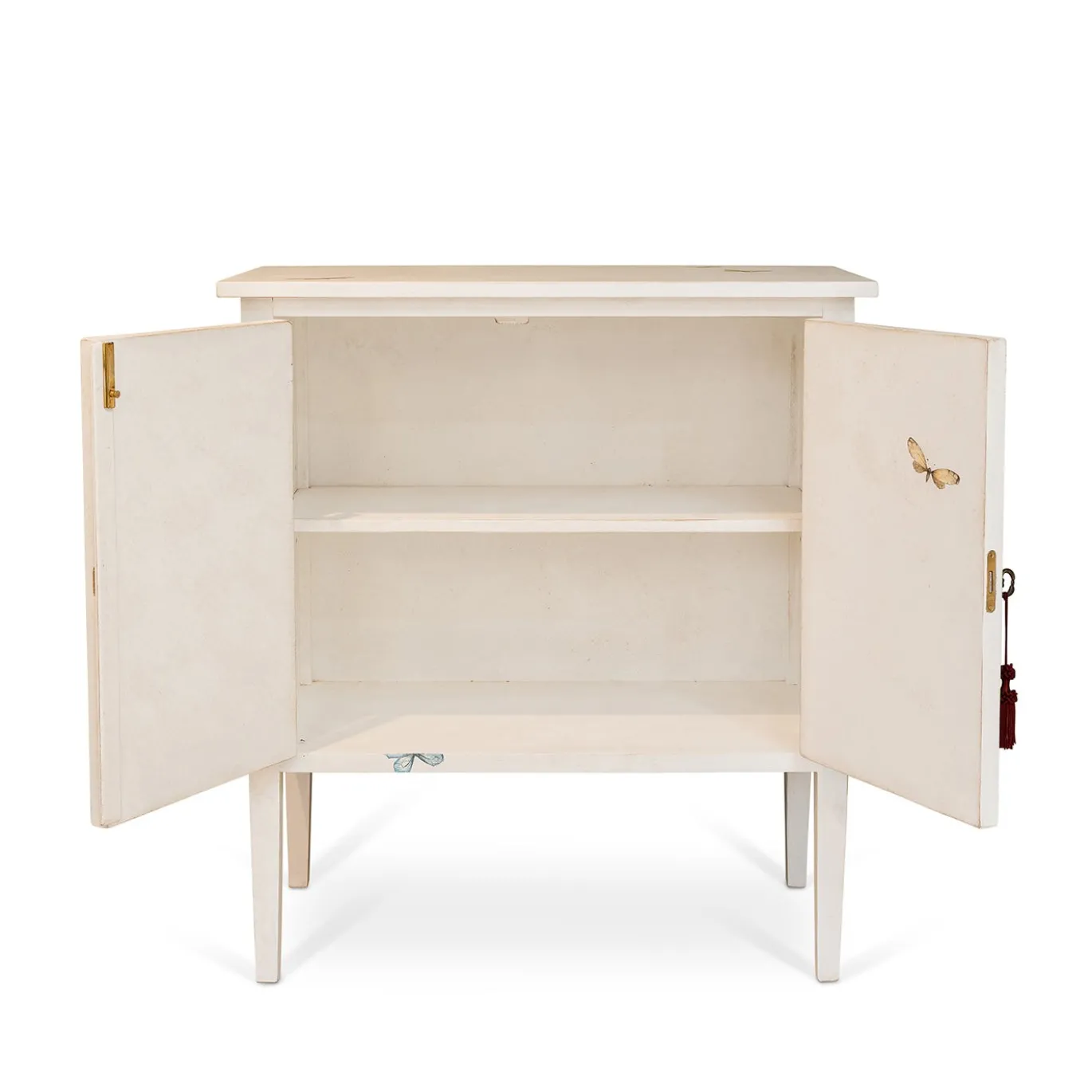 Credenza Barberini Bianca Gesso con Farfalle