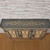 Credenza barocca del XVIII secolo in stile tirolese con decorazioni floreali