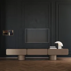 Credenza bassa effetto metallo Marte Bronze