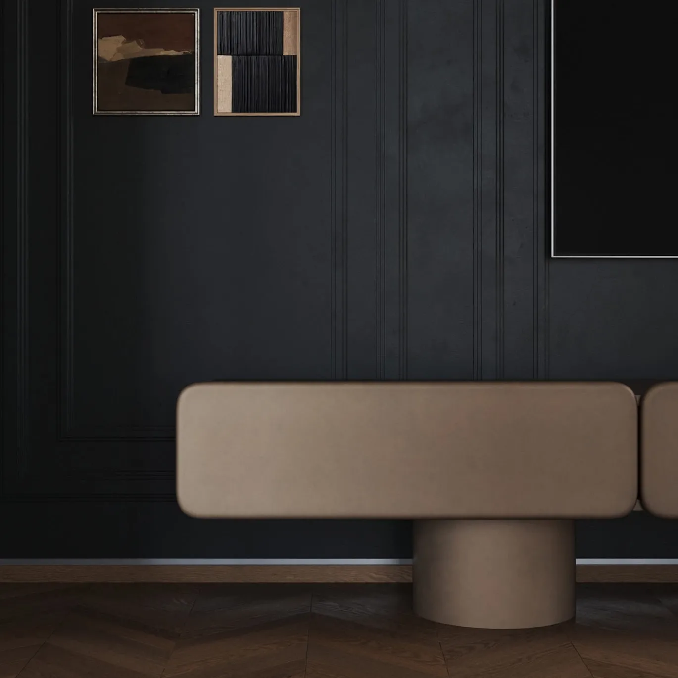 Credenza bassa effetto metallo Marte Bronze