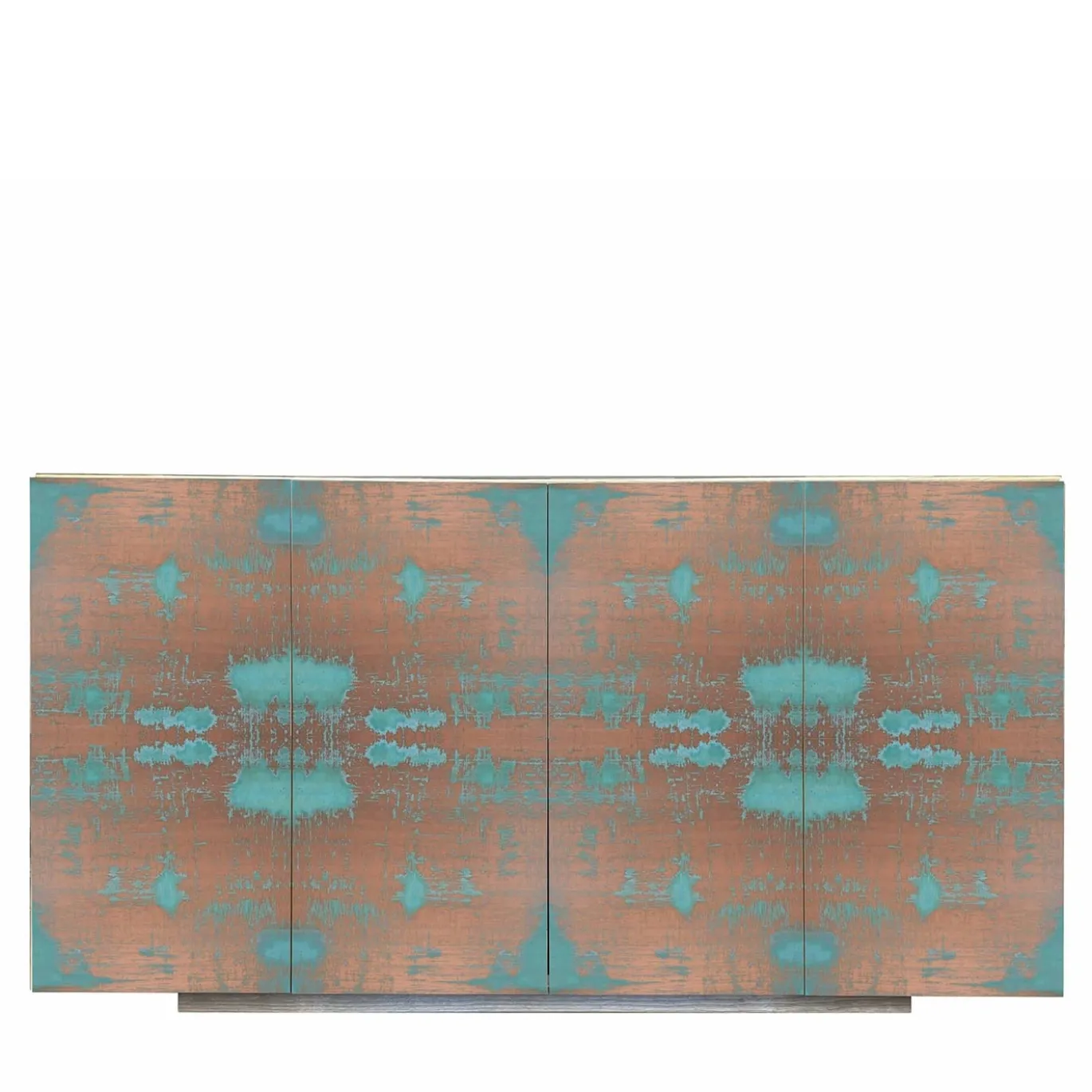 Credenza Boccadarno Due a 4 porte in turchese di Meccani Studio