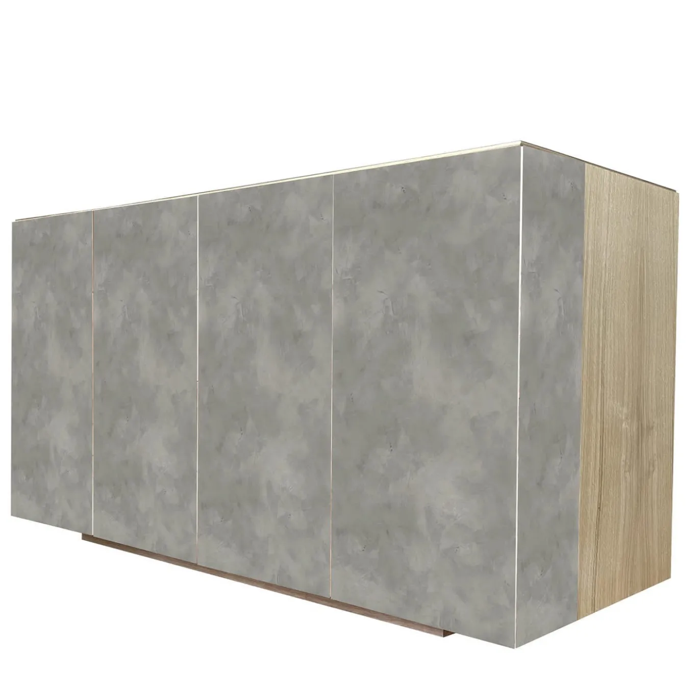 Credenza Boccadarno Otto a 4 ante in grigio di Meccani Studio