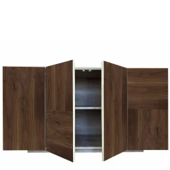 Credenza Boccadarno Uno a 4 ante in noce di Meccani Studio
