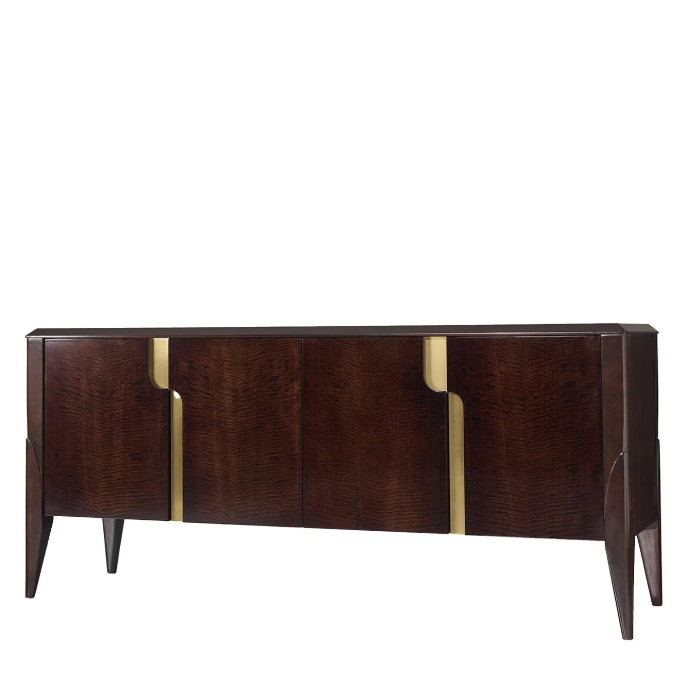 Credenza Clizia in legno di eucalipto scuro