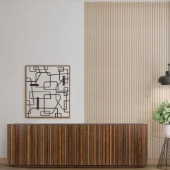 Credenza Element in Noce Policromo Intarsiato