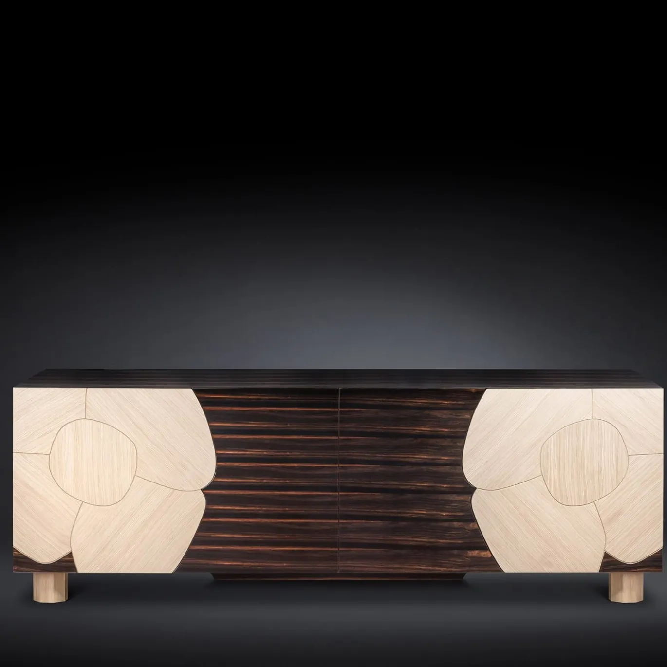 Credenza fiorita Andy a 4 porte