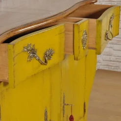 Credenza gialla in stile veneziano Venezia '700 Luigi XV
