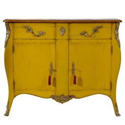 Credenza gialla in stile veneziano Venezia '700 Luigi XV