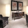 Credenza in ebano e velluto