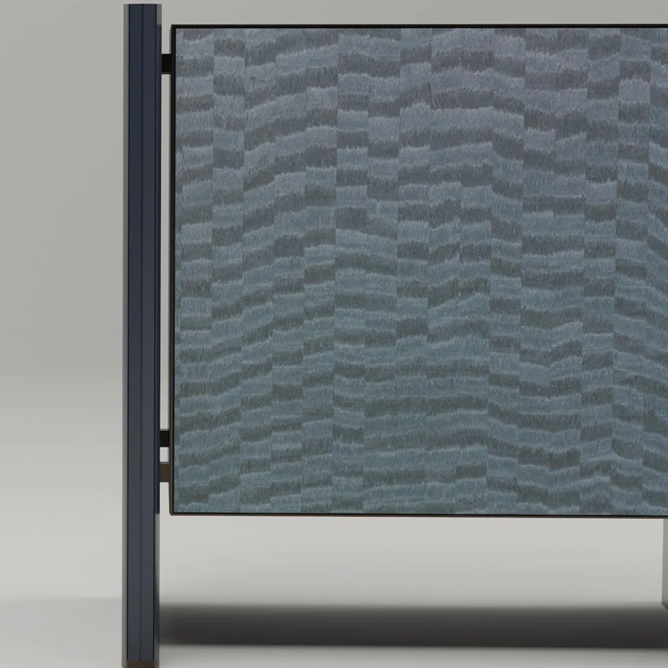 Credenza in legno con motivi blu chiaro di Tokyo