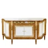CREDENZA IN LEGNO DI ZEBRANO CON ONICE E MADRE PERLA