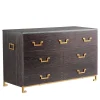 Credenza in legno e ottone di Michele Bonan