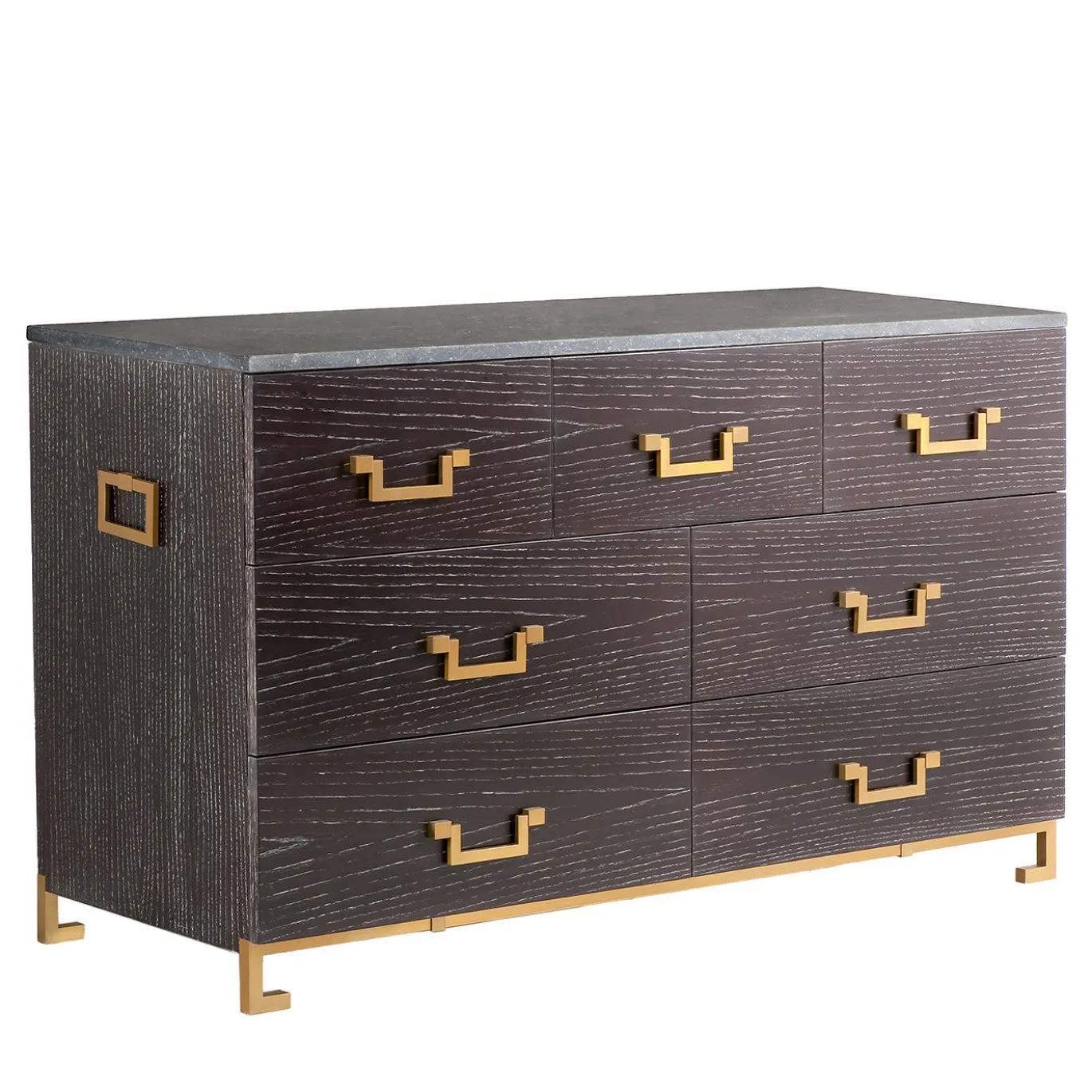 Credenza in legno e ottone di Michele Bonan
