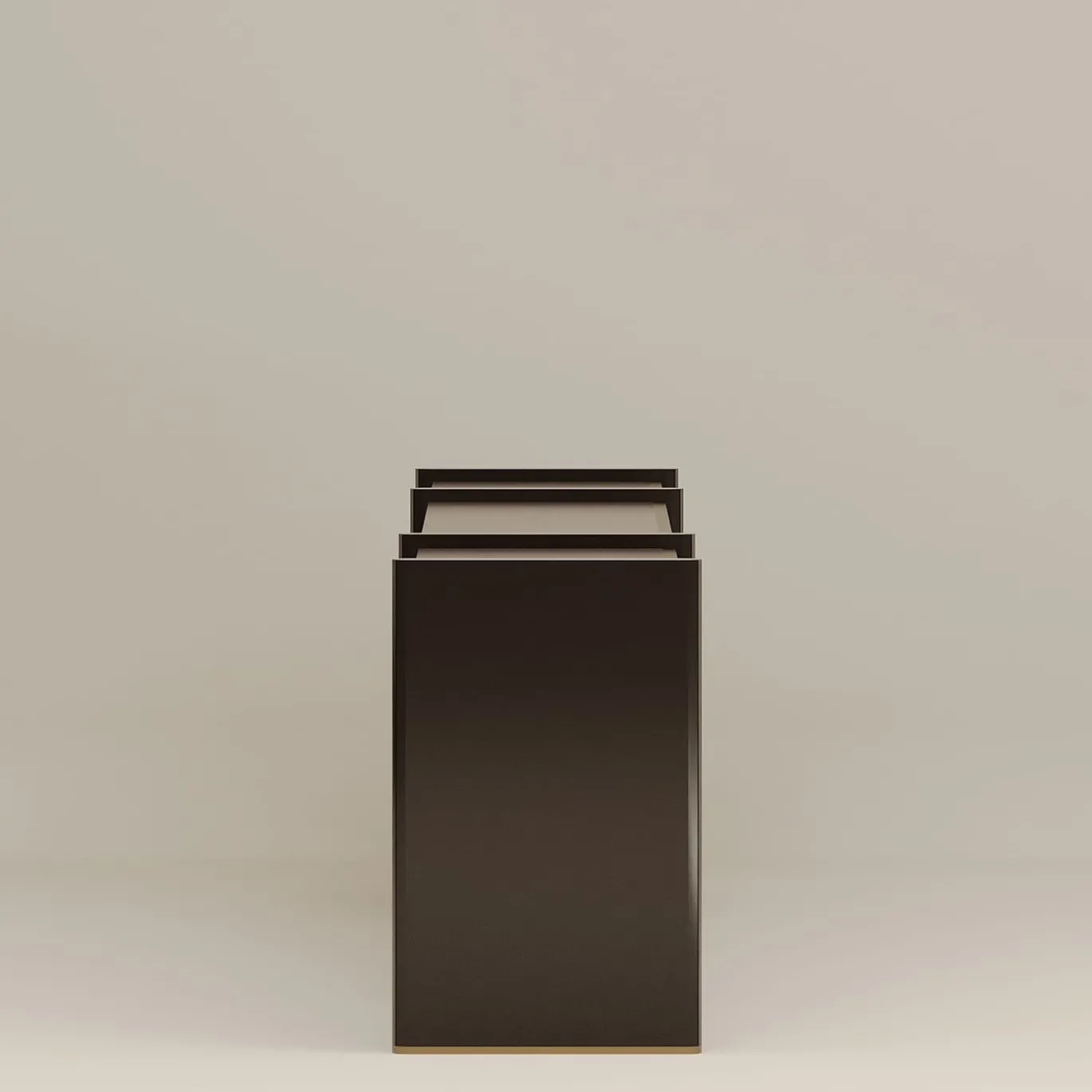 Credenza in legno rosso e marrone di Tokyo