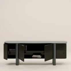 Credenza in legno verde scuro e blu Paris