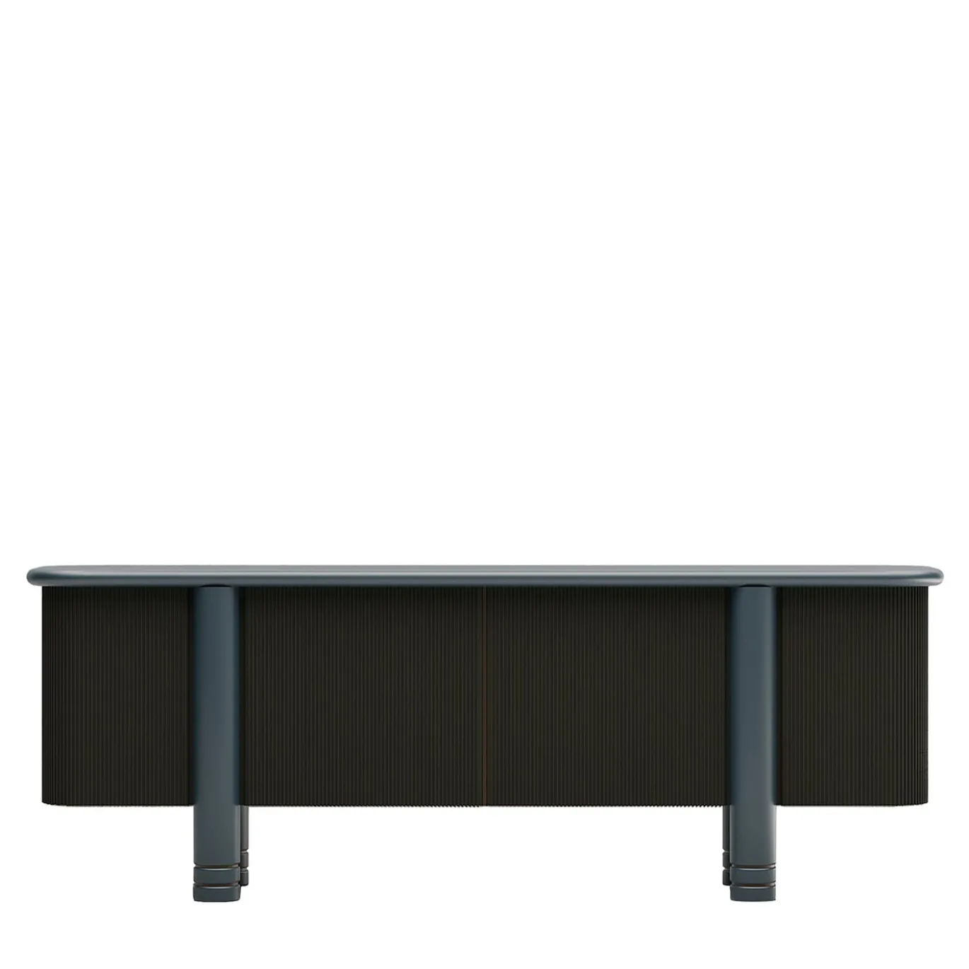 Credenza in legno verde scuro e blu Paris