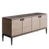 Credenza in marmo con impiallacciatura incisa