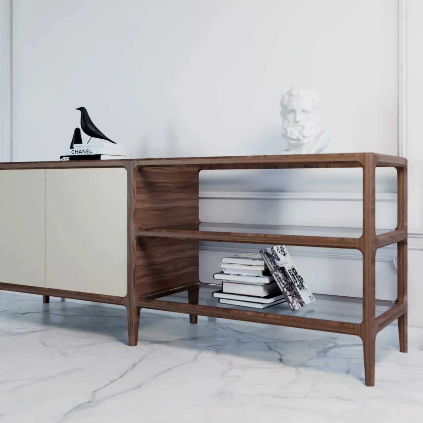 Credenza in pelle Bellagio