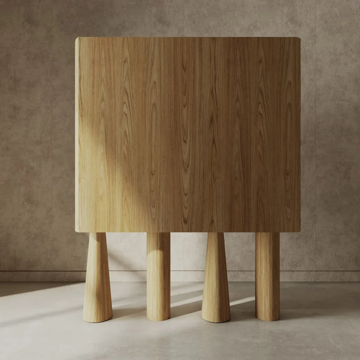 Credenza in rovere e marmo Creta