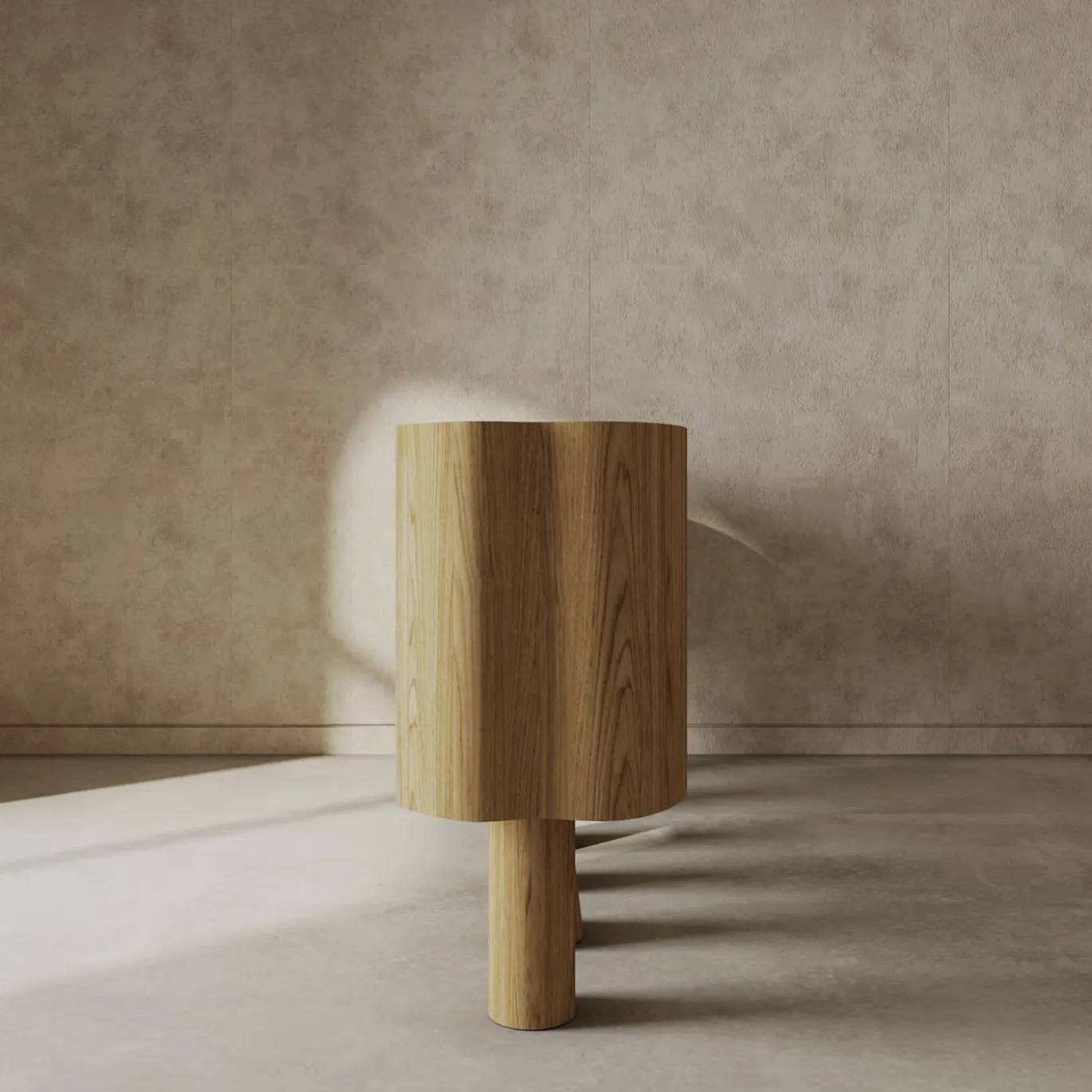 Credenza in rovere e marmo Creta