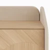 Credenza INTARSIO laccata marmorino con scocca in rovere naturale intarsiata a mano