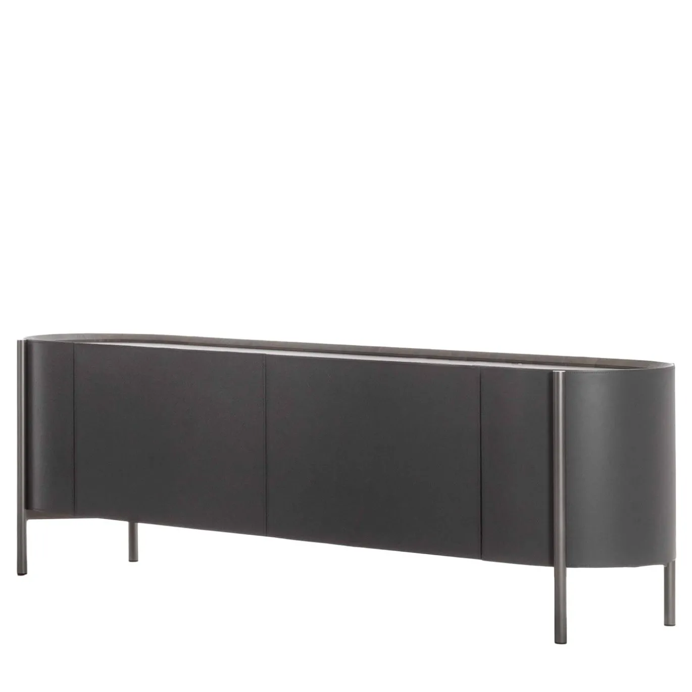 Credenza Iris in Pelle Grigia