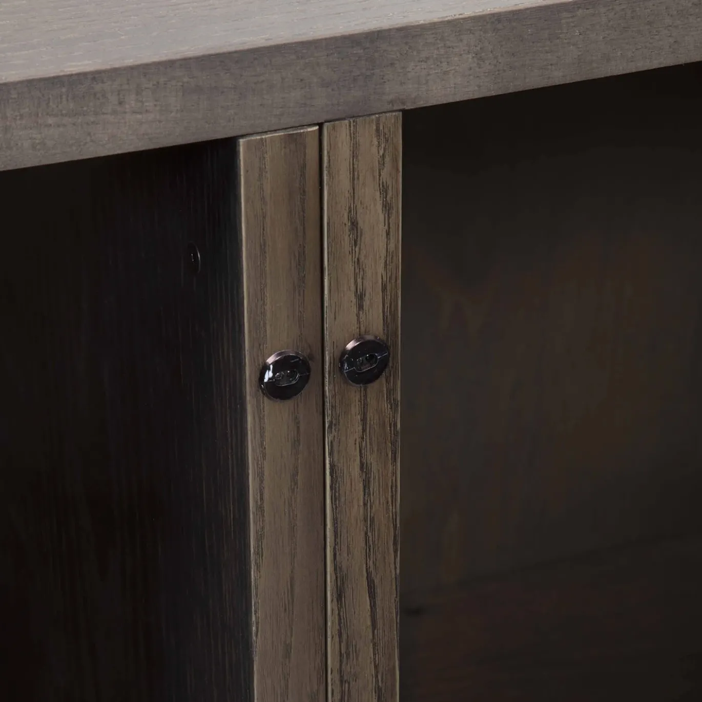 Credenza Iris in Pelle Grigia