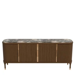 Credenza Joyce a 4 ante con piano in pietra di Libero Rutilo