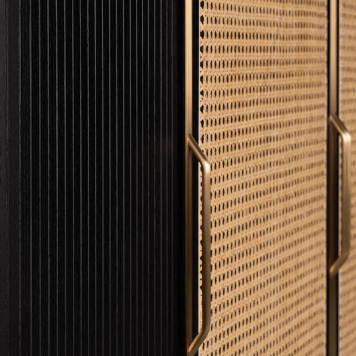 Credenza Joyce White Viennese Cane